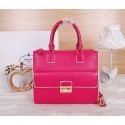 Prada Original Grainy Leather Tote Bag BN9055 Rosy VS05173