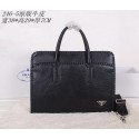 Prada Original Leather Briefcase P2465 Black VS00586