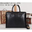 Prada Original Leather Briefcase P27191 Black VS07086