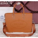 Prada Original Leather Briefcase P2745 Wheat VS00374