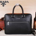 Prada Original Leather Briefcase P38081 Black VS08385