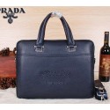 Prada Original Leather Briefcase P80241 Royal VS06818