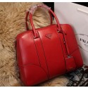 Prada Original Leather Top Handle Bags BL8675 Red VS04428