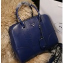 Prada Original Leather Top Handle Bags BL8675 Royal VS08283