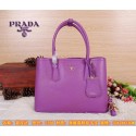 Prada Original Leather Tote Bags BN2756 Purple VS06012