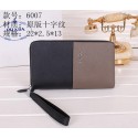 Prada Original Saffiano Leather Clutch P6007 Grey VS04974