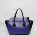 Prada Original Soft Calfskin Leather Tote Bag BN2673 in Blue with Black XZ VS08335