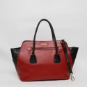Prada Original Soft Calfskin Leather Tote Bag BN2673 in Bordeaux with Black XZ VS07993