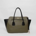 Prada Original Soft Calfskin Leather Tote Bag BN2673 in Khaki with Black XZ VS07963
