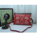 Prada Original Weave Calfskin Leather Shoulder Bag 825 in Red JJ VS05328