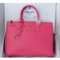 Prada Saffiano Calfskin Leather Tote Bag PBN1786 Rose VS06992