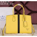 Prada Saffiano Cuir Leather Tote Bag BN2788 Lemon VS06980