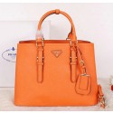 Prada Saffiano Cuir Leather Tote Bag BN2820 Orange VS09558