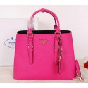 Prada Saffiano Cuir Leather Tote Bag BN2820 Rose VS01063