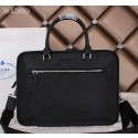 Prada Saffiano Leather Briefcase VA1052 Black VS02475