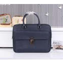 PRADA Saffiano Leather Business Briefcase 69091 Blue VS00666