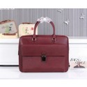 PRADA Saffiano Leather Business Briefcase 69091 Burgundy VS04201