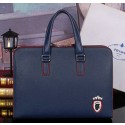 PRADA Saffiano Leather Business Briefcase P3290 Royal VS01695