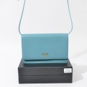Prada Saffiano Leather Crossbody Wallet Bag 1M1361 in Light Blue with Gold Hardware XZ VS02540