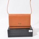 Prada Saffiano Leather Crossbody Wallet Bag 1M1361 in Orange with Gold Hardware XZ VS09075