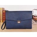 Prada Saffiano Leather Document Holder PR001 Blue VS00149