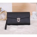 Prada Saffiano Leather Document Holder VR0075 Black VS03882