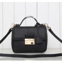 Prada Saffiano Leather Flap Bag BN0960 Black VS05015