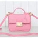 Prada Saffiano Leather Flap Bag BN0960 Pink VS06646