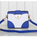 Prada Saffiano Leather Flap Bag BN5045 Blue VS00748