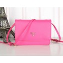 Prada Saffiano Leather Flap Shoulder Bag BT1213 Rose VS09532