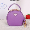 Prada Saffiano Leather Hobo Bag BL0896 Purple VS01156