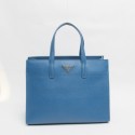Prada Saffiano Leather Tote Bag BN2603 in Blue XZ VS09831