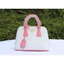 Prada Saffiano Leather Two Handle Bag BL0838P White VS07233