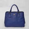 Prada Shopper Tote BN2579 in Blue Original Clafskin Leather XZ VS01402