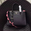 Prada Small Paradigme Saffiano Leather Bag Black 1BA103 VS00557