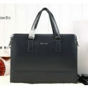 PRADA Smooth Leather Business Briefcase G8548 Royal VS05192