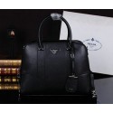 Prada Smooth Leather Top Handle Bag BL8675 Black VS05813