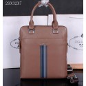 Prada Smooth Leather Tote Bag M38422 Wheat VS05894