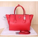 Prada Smooth Leather Tote Bags BN2619 Red VS04778