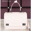 Prada Smooth Leather Tote Bags BN2796 White VS07316