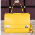 Prada Smooth Leather Tote Bags BN2796 Yellow VS02989