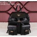 Prada Soft Calf Leather Backpack BZ2811 Black VS01012