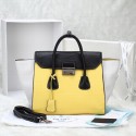 Prada Tote Bag Flap Handbag BN2665 in Yellow Calfskin Leather LSS VS03709