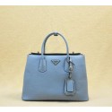 Prada Twin Saffiano Cuir Leather Tote Bag BN2748 SkyBlue VS06732