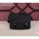 Prada VA0768 Black Grainy Calf Leather Messenger Bags VS04838
