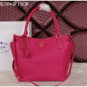 Prada Vitello Daino Tote Bags Grainy Leather BR2435 Rosy VS07248