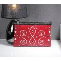 PRADA Weave Leather Clutch P58871 Red VS03141