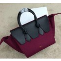 Quality Celine Tie Nano Top Handle Bag Flannelette 98313 Rose&Black VS02195