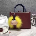 Quality Fendi 2Jours Calf Leather Petite Tote Bag Burgundy FB1755 VS09092