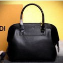 Quality Fendi Adele mini Tote Bags Pebbled Leather 8BHN246 Black VS03251
